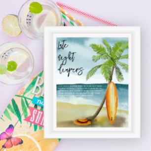 Surf beach - Late night diapers Poster