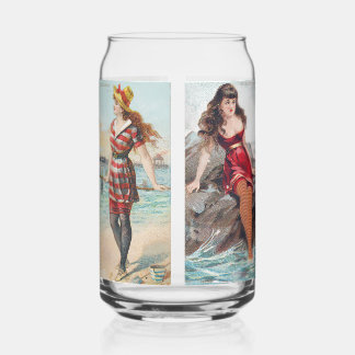 Surf Beauties Can Glass