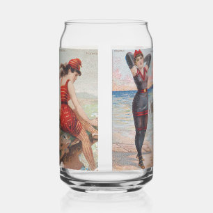 Surf Beauties Can Glass