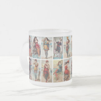 Surf Beauties of 1889 Frosted Glass Coffee Mug