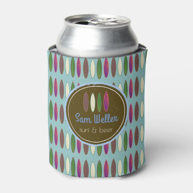 surf&beer / surfing custom can cooler (Can Front)