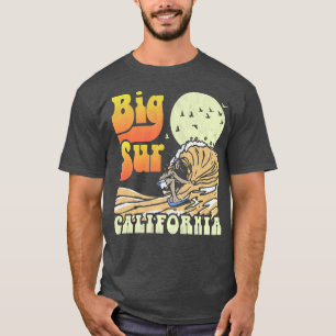 Surf Big Sur Vintage California Surfer Distressed  T-Shirt