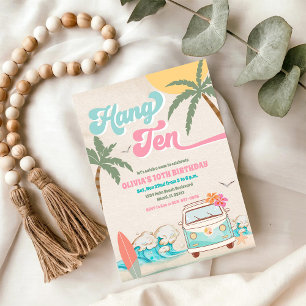 Surf Birthday Beach Party Invitation