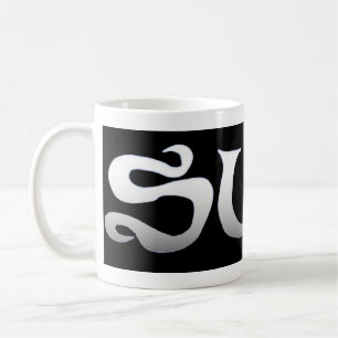 Surf black mug