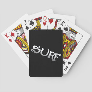 Surf black Poker playing cards