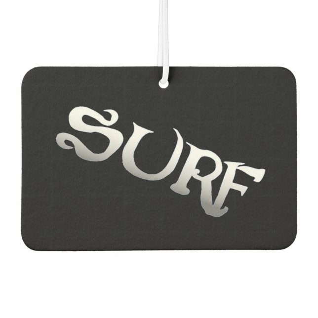Surf black tilted car air freshener (Front)