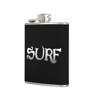 Surf black wrapped flask