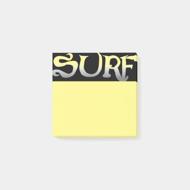 Surf black yellow note pads (Front)