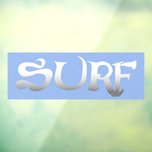 Surf blue auto opaque window cling back stick