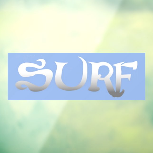 Surf blue auto opaque window cling back stick (Sheet 3)