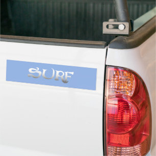 Surf blue bumper sticker