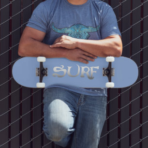 Surf blue skateboard