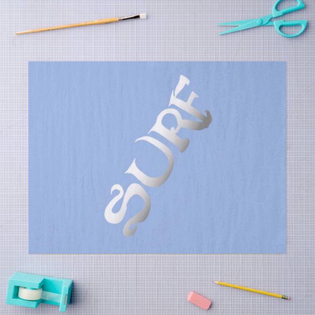 Surf blue tissue paper tilted (Craft)