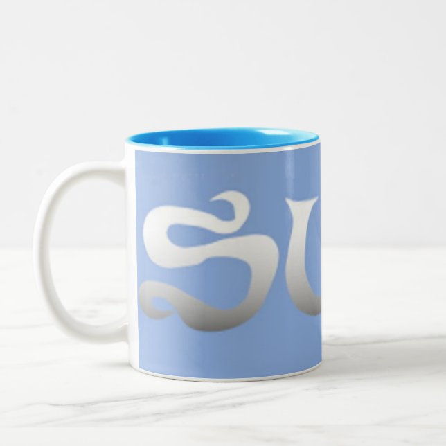 Surf blue two tone mug (Left)