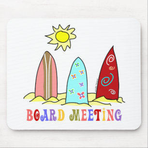 Surf Board Meeting Mouse Mat