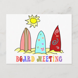 Surf Board Meeting Postcard