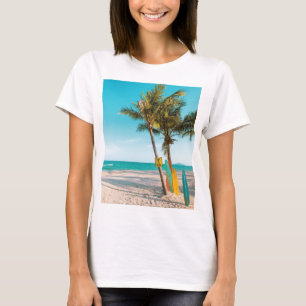 Surf boards on beach throw pillow T-Shirt