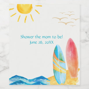 Surf Boards on Sand Wine Label