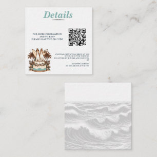 Surf Brides Wedding QR Code Enclosure Card