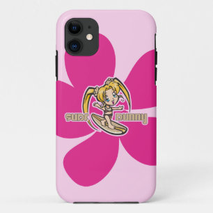 Surf Bunny Surfer Girl Cartoon iPhone 11 Case