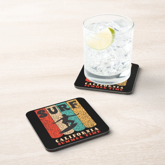 Surf California Beverage Coaster (Right Side)