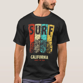 Surf California Coast Summer Riding Waves T-Shirt