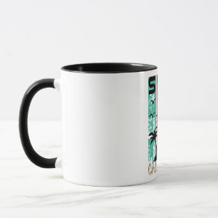 Surf California palm tree beach design Mug