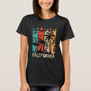 Surf California palm tree beach design  T-Shirt