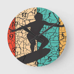 Surf California Round Clock