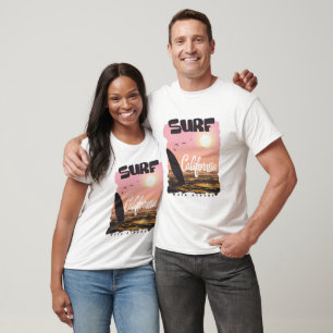 Surf California Summertime Vibes Design T-Shirt