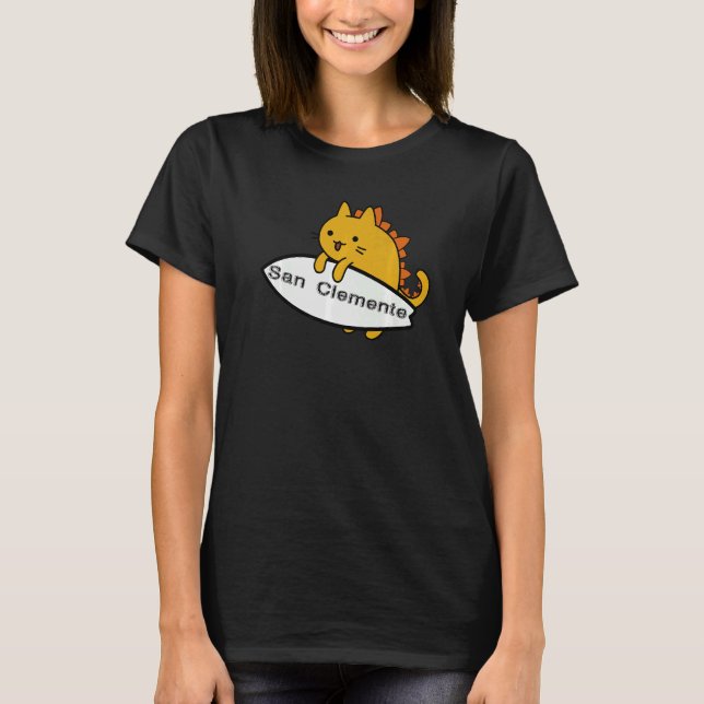 Surf catzilla surfer San Clemente T-Shirt (Front)