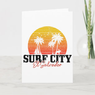Surf City El Salvador Vintage Surfer _1 Card