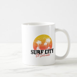 Surf City El Salvador Vintage Surfer _1 Coffee Mug