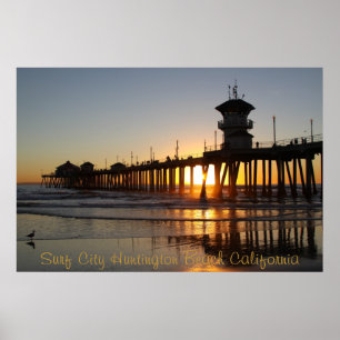 Surf City HB CA Poster