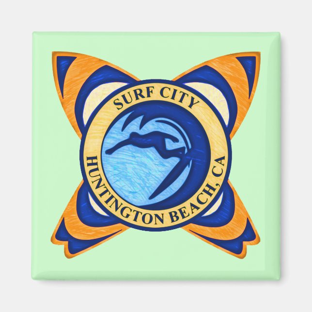 Surf City, Huntington Beach, CA Magnet (Front)