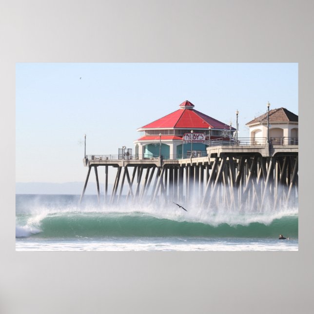 Surf City Huntington Beach Ca Poster (Front)