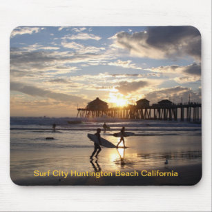 Surf City Huntington Beach California Mouse Mat