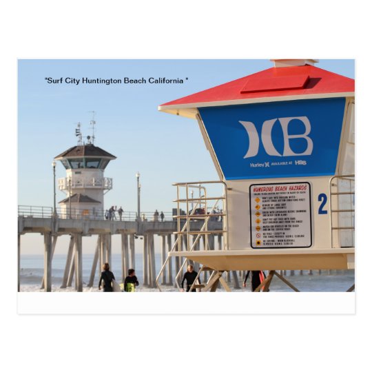 Surf City Huntington Beach California Postcard
