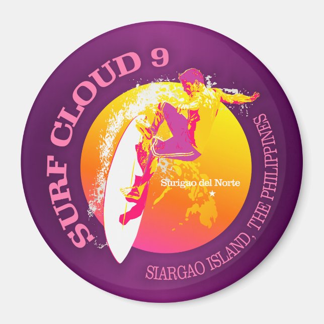 Surf Cloud 9 Magnet (Front)