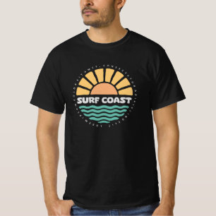 Surf Coast Vintage Sunset Beach Retro Design T-Shirt