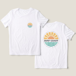 Surf Coast Vintage Sunset Beach Retro Design Tri-Blend Shirt