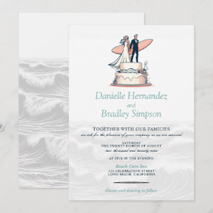 Surf Couple Wedding Invitation