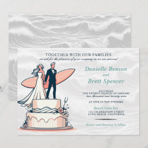 Surf Couple Wedding Invitation