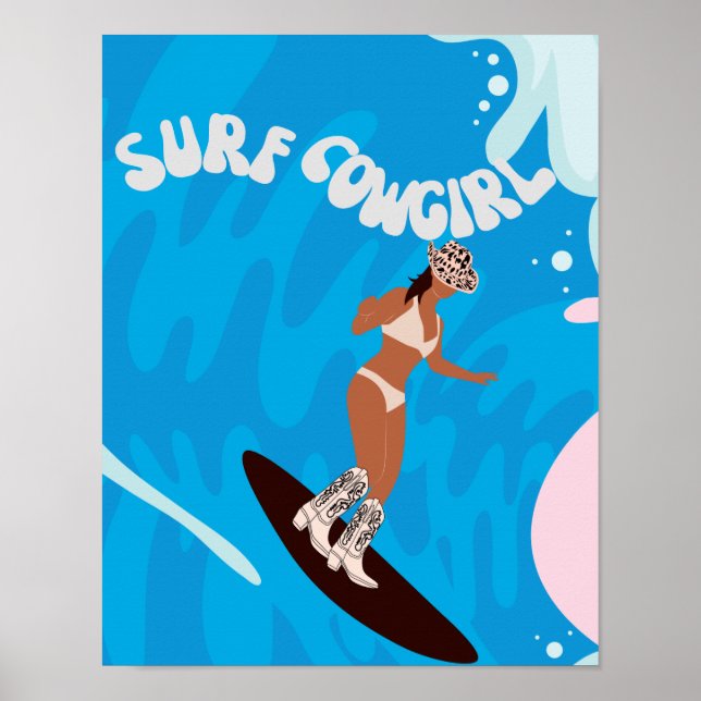 surf cowgirl poster (Front)