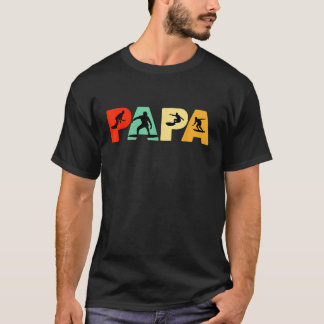 Surf Dad Shirt Funny Papa Surfing Father Retro