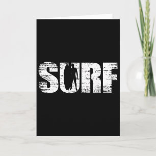 Surf - Distressed Look Surfing For Surfers Card