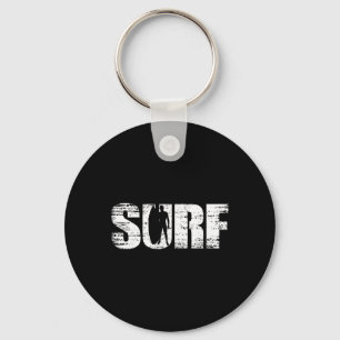Surf - Distressed Look Surfing For Surfers Key Ring