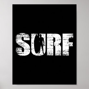 Surf - Distressed Look Surfing For Surfers Poster