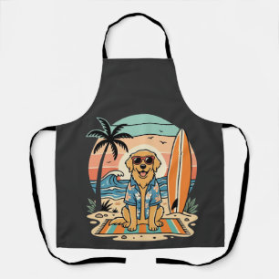 Surf Dog Retro Beach Summer Apron