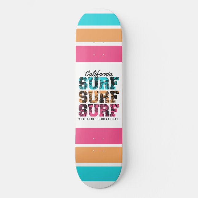 Surf Dreams: California Sunset Edition Skateboard (Front)